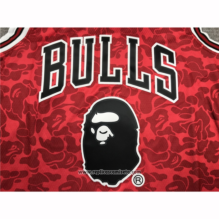 Camiseta Chicago Bulls Bape #93 Hardwood Classics Rojo